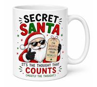 Secret Santa It’s The Thought that Counts Funny Office Party Ceramic Coffee Mug Gift Mug