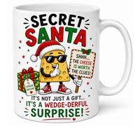 Secret Santa Pizza Lover Funny Holiday Ceramic Cup Xmas Present Gift Mug