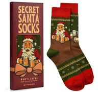 Secret Santa Socks - Funny Christmas Socks for Men - Size 7-12 - Funny Novelty Gift - Perfect Xmas Present - Men's Stocking Filler