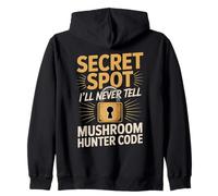 Secret Spot Ill Never Tell Mushroom Hunter Code Zip Hoodie