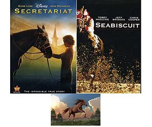 Secretariat & Seabiscuit Horse Racing Double Feature 2 DVD Set Includes Glossy Print Movie Art Card