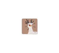 Secretary Bird Coaster with Beige Background