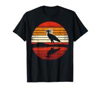 Secretary Bird Sunset Retro Style Safari Vintage 70s T-Shirt