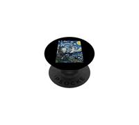 Secretary Bird Van Gogh Starry Night Art Style PopSockets Adhesive PopGrip