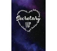 Secretary Gifts for Women - a Blank Lined Journal with Heart Words, Great for Showing Your Appreciation: Purple and Blue Universe design