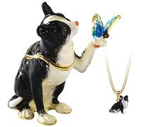 Secrets from Hidden Treasures 1090 Black & White Cat Trinket Box, Height 6.5cm