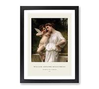 Secrets I Love By William Adolphe Bouguereau Exhibition Museum Painting Framed Print | A3 Black Framed Wall Art | Ready to Hang | Modern Love Picture | Living Room Bedroom Lounge Office