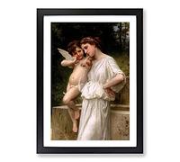 Secrets I Love by William Adolphe Bouguereau Framed Print | A2 Black Framed Wall Art | Ready to Hang | Modern Love Picture | Living Room Bedroom Lounge Office