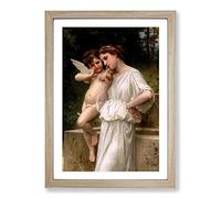 Secrets I Love by William Adolphe Bouguereau Framed Print | A2 Oak Framed Wall Art | Ready to Hang | Modern Love Picture | Living Room Bedroom Lounge Office