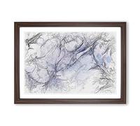 Secrets in Abstract Framed Print | A2 Walnut Framed Wall Art | Ready to Hang | Abstract Fantasy Picture | Living Room Bedroom Lounge Office