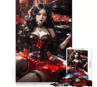 Secrets in Scarlet Adult Jigsaw Puzzle1000 Pieces Brain Teaser Mental Relax Pattern Assembly Santa Wish Item (38x26cm)