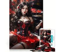 Secrets in Scarlet Adult Jigsaw Puzzle1000 Pieces Brain Teaser Mental Relax Pattern Assembly Santa Wish Item (38x26cm)
