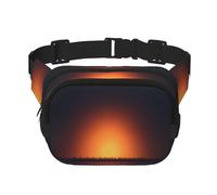 Secrets of the Grid Wall Square double - layer fanny pack with adjustable shoulder strap - travelling fanny pack - perfect for outdoor sports, Black, One Size
