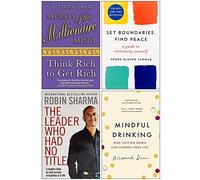 Secrets of the Millionaire Mind, Set Boundaries Find Peace, The Leader Who Had No Title & Mindful Drinking 4 Books Collection Set