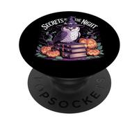 Secrets of the Night Witch Owl Pumpkin Halloween Gothic PopSockets Adhesive PopGrip
