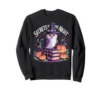 Secrets of the Night Witch Owl Pumpkin Halloween Gothic Sweatshirt