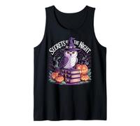 Secrets of The Night Witch Owl Pumpkin Halloween Gothic Tank Top