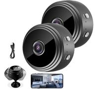 SecretScope Camera,Mini Security Camera,Magnetic Mini Security Cameras,Magnetic WiFi Cameras,Mini Wire-Free Monitor with Night Vision Function (Black, 2 Pcs)