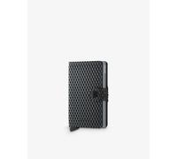 Secrid Mcu-black-titanium Miniwallet Cubic Leather and Aluminium Wallet 6.5x10.2x2.1cm