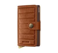 Secrid Miniwallet Emboss Lines Leather Wallet Brown