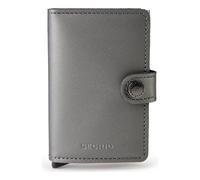 Secrid Miniwallet Credit card case RFID protection Genuine Leather 10 cm silver colored