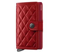 Secrid Miniwallet Emboss Diamond Leather Wallet Red