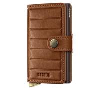Secrid Miniwallet Emboss Lines Leather Wallet Brown
