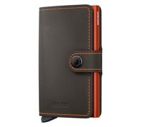 Secrid | Miniwallet Matte | Truffle/Orange | Compact Leather Wallet One Size