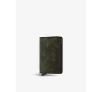 Secrid Secrid Slimwallet Vintage Leather and Aluminium Cardholder Sv-Olive-Black