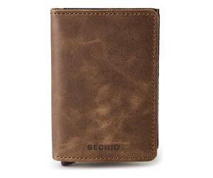 Secrid Slimwallet Credit card case RFID protection Leather 6.5 cm brown