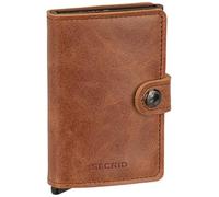 Secrid The MiniWallet is compact in size but a large capacity. The exterior vintage leather cover can hold bills, receipts and cards, while in the aluminium cardprotector