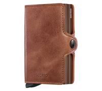 Secrid This is a compact wallet with two Cardprotectors that double the capacity. Equipped with a sturdy closure and a durable leather outer cover. Capacity: 8 cards in relief or 12