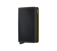 Secrid Unisex Slimwallet Matte Black & Ochre size OS | Wallets Outlet | Unisex | Black OS