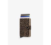 Secrid Womens Secrid Animal-Print Branded Leather Wallet Mle-Beige