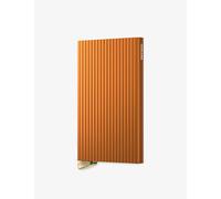 Secrid Womens Secrid Fluted Premium Aluminium Card Holder Orange