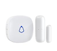 SECRUI Door Chime, Wireless Door Open Contact Sensor Alarm with 500ft Range, 58 Chimes and 5 Volume Levels for Business/Store/Home/Office When Entering, White