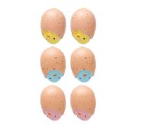 (Section B, One size) 6pcs Colorful Easter Chicken Eggs Hangings Ornaments Easter Tree Basket Plastic Eggs Happy Easter Party Home Decorations