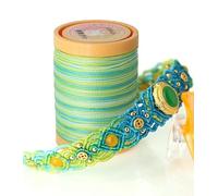 Section Dyeing Waxed Thread for Braided Bracelets, Jewelry Making DIY Decorations Book Binding Leather Round String Flat Cord
