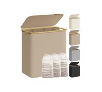 Section Laundry Basket with Lid, Camel Brown / 150L (60 x 38.5 x 70.5 cm)
