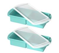 Section Silicone Chilling Trays 2 Pack Leakproof Covers for Organized Kitchen and Easy Meal Making Portion Control Freezer Container