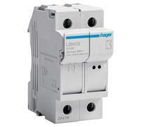 Sectionable Fuse Holder (LSN512) Type L38 1P+N 32A 2 Modules 690V
