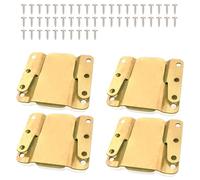 Sectional Couch Connectors Furniture Interlocking Sofa Connectors, 8 Pack Sofa Connector Clips Fastener Software Bracket with Screws Universal for Couch, Chair or Chaise Lounge (4 Sets, Gold)