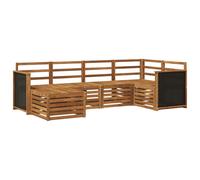 vidaXL Sofa Sets 6 pcs Natural Solid Acacia Wood
