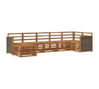 Sectional Sofa Set 7 pcs Solid Acacia Wood Outdoor Garden Furniture vidaXL