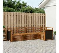 Sectional Sofa Set 5 pcs Solid Acacia Wood Outdoor Garden Furniture vidaXL