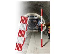 Sectional Survey Pole & Prism Rod Set for Land Surveying,High-Visibility Poles for Road Construction & Site Layout(600cm/236.2inches)