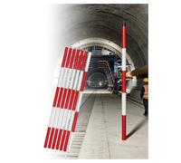 Sectional Survey Pole & Prism Rod Set for Land Surveying,High-Visibility Poles for Road Construction & Site Layout(700cm/275.6inches)