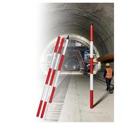Sectional Survey Pole Prism Rod Set for Land Surveying, High-Visibility Poles for Road Construction Site Layout