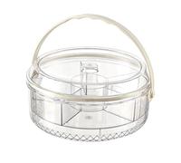 Sectioned Party Tray With Sealed Cover Clear Materials For Cold Food Presentation Vegetables Desserts Storage Three Layer Cold Appetizer Preserver
