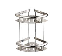 Sector 304 Stainless Steel Corner Stand Wall Mounted Basket Holder Shower Caddy 2 Tier Bathroom Corner Shelf Bathroom Shelves Bath Accessories Shower Polished Chrome